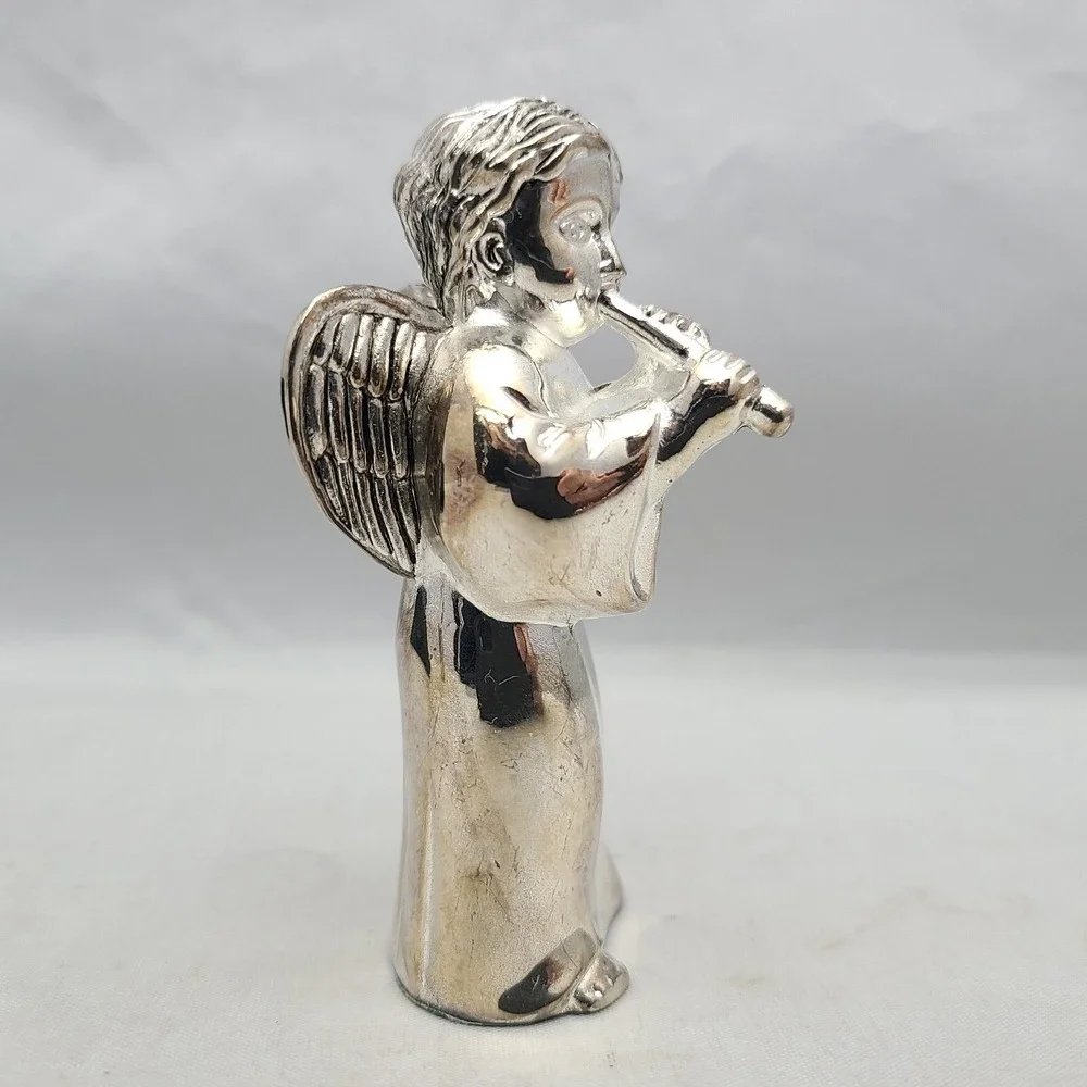Vintage Godinger Silver Art Company Angel Cherubs Salt & Pepper Shakers With Box